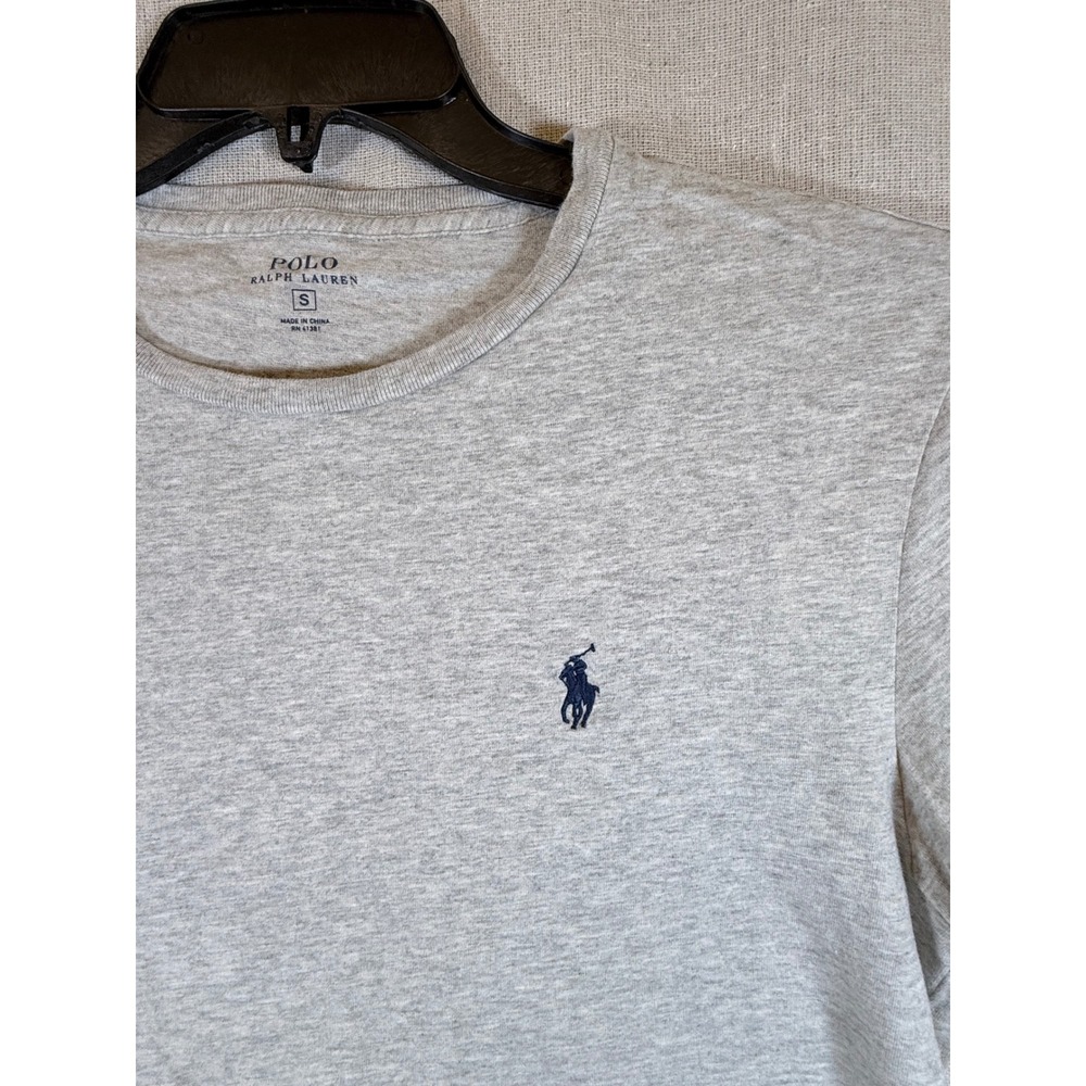 Polo Ralph Lauren Mens Small Gray Short Sleeve Cotton Pony Logo T-Shirt RN 41381